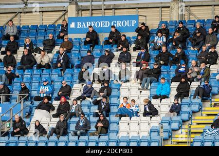 Odense, Danemark. 22 novembre 2020. Fans d'OB vus sur les stands pendant le 3F Superliga match entre Odense Boldklub et Sonderjyske à nature Energy Park à Odense. (Crédit photo : Gonzales photo/Alamy Live News Banque D'Images