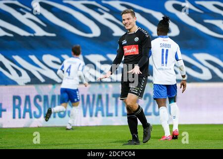 Odense, Danemark. 22 novembre 2020. Stefan Gartenmann (2) de Sonderjyske vu pendant le match 3F Superliga entre Odense Boldklub et Sonderjyske au Parc d'énergie de la nature à Odense. (Crédit photo : Gonzales photo/Alamy Live News Banque D'Images