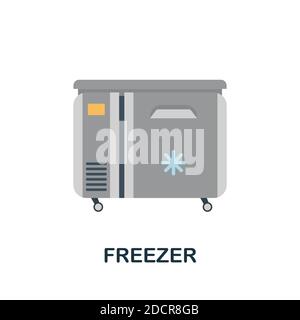 Icône du congélateur. Un élément simple de la collection d'appareils électroménagers. Icône Creative Freezer pour la conception Web, les modèles, les infographies et bien plus encore Illustration de Vecteur