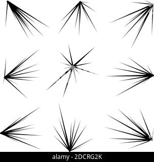 Lignes radiales aléatoires effet Comique. Feux d'artifice, illustrations brillantes - illustrations vectorielles libres de droits, clip-art Illustration de Vecteur