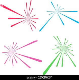 Lignes radiales aléatoires effet Comique. Feux d'artifice, illustrations brillantes - illustrations vectorielles libres de droits, clip-art Illustration de Vecteur