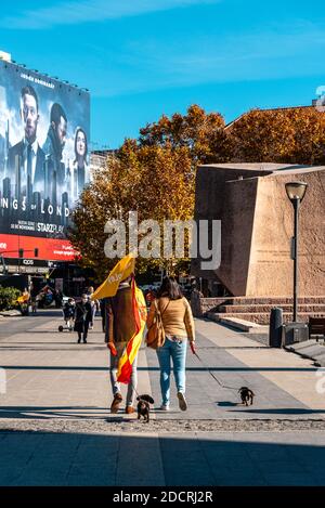 Madrid, Espagne - 22 novembre 2020 : manifestations dans le Pacifique lors d'une manifestation contre la loi sur l'éducation de Celaa Banque D'Images