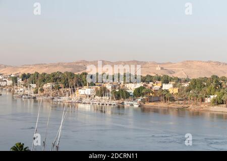 SIOU, village nubien sur l'île Éléphantine, Assouan, Égypte Banque D'Images