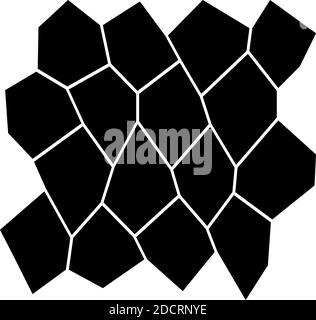 Tessellation, aléatoire, tuiles de mosaïque irrégulières, pierres, motif de pierre, arrière-plan - illustration vectorielle de stock, graphiques clip-art Illustration de Vecteur