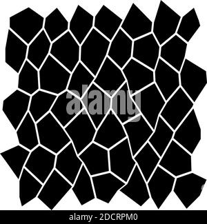 Tessellation, aléatoire, tuiles de mosaïque irrégulières, pierres, motif de pierre, arrière-plan - illustration vectorielle de stock, graphiques clip-art Illustration de Vecteur