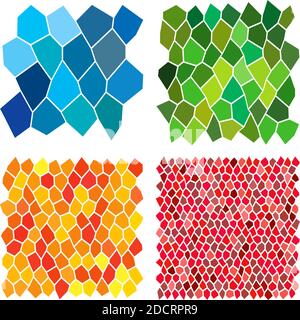 Tessellation, aléatoire, tuiles de mosaïque irrégulières, pierres, motif de pierre, arrière-plan - illustration vectorielle de stock, graphiques clip-art Illustration de Vecteur