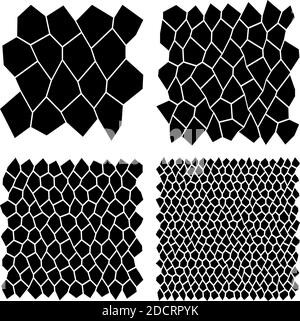 Tessellation, aléatoire, tuiles de mosaïque irrégulières, pierres, motif de pierre, arrière-plan - illustration vectorielle de stock, graphiques clip-art Illustration de Vecteur