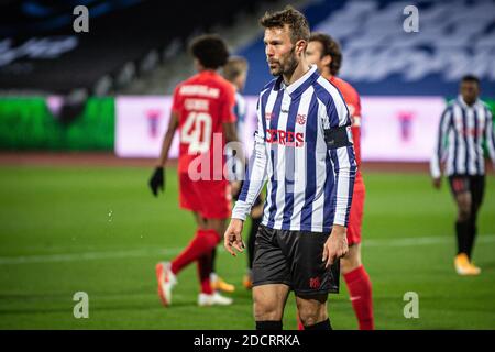 Aarhus, Danemark. 22 novembre 2020. Patrick Mortensen (9) de l'AGF vu pendant le match 3F Superliga entre le GF d'Aarhus et le FC Midtjylland au parc Ceres d'Aarhus. (Crédit photo : Gonzales photo/Alamy Live News Banque D'Images