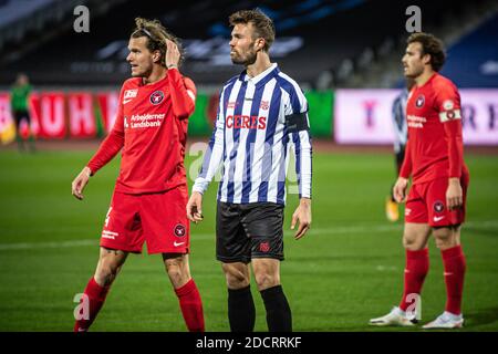 Aarhus, Danemark. 22 novembre 2020. Patrick Mortensen (9) de l'AGF vu pendant le match 3F Superliga entre le GF d'Aarhus et le FC Midtjylland au parc Ceres d'Aarhus. (Crédit photo : Gonzales photo/Alamy Live News Banque D'Images