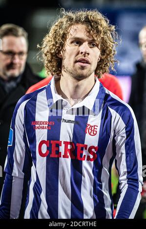 Aarhus, Danemark. 22 novembre 2020. Alexander Munksgaard de l'AGF vu après le match 3F Superliga entre le GF d'Aarhus et le FC Midtjylland au parc Ceres d'Aarhus. (Crédit photo : Gonzales photo/Alamy Live News Banque D'Images