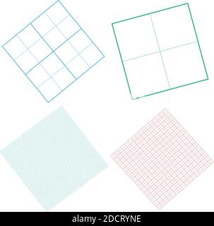 Inclinaison, inclinaison, grille diagonale, carrés de maillage illustration vectorielle géométrique abstraite. Rotation, grille inclinée, treillis, élément de réseau – illustration vecteur de stock Illustration de Vecteur