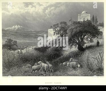 Gravure sur l'acier du Mont Tabor de la pittoresque Palestine, du Sinaï et de l'Égypte par Wilson, Charles William, sir, 1836-1905; Lane-Poole, Stanley, 1854-1931 Volume 2. Publié à New York par D. Appleton en 1881-1884 Banque D'Images