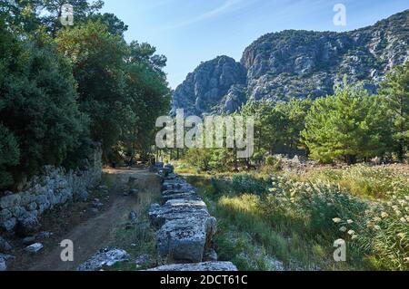 Ruines d'Olympos était une ville dans l'ancienne Lycia dans le district de Kumluca dans la province d'Antalya, Turquie Banque D'Images