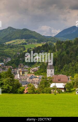 Vue sur Bad Aussee, Styrie, Salzkammergut Lakes, Alpes autrichiennes, Autriche, Europe Banque D'Images