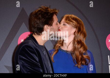 Alyzee Costes, Sébastien Azzopardi, qui assistera à la projection du film les Tuche 3 lors du 21e Festival du film comique à l'Alpe d'Huez, France, le 19 janvier 2018. Photo de Julien Reynaud/APS-Medias/ABACAPRESS.COM Banque D'Images