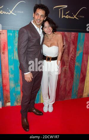 Tomer Sisley et sa femme Sandra Sisley assistante au 39e Festival mondial du Cirque de Demain, au Cirque Phenix, pelouse de Reuilly, Paris, France, le 04 fevrier 2018. Photo de Nasser Berzane/ABACAPRESS.COM Banque D'Images