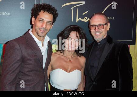 Tomer Sisley et sa femme Sandra Sisley, Alain Pacherie Président du Cirque Phénix assistant au 39e Festival mondial du Cirque de Demain, au Cirque Phénix, pelouse de Reuilly, Paris, France, le 04 fevrier 2018. Photo de Nasser Berzane/ABACAPRESS.COM Banque D'Images