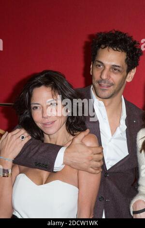 Tomer Sisley et sa femme Sandra Sisley assistante au 39e Festival mondial du Cirque de Demain, au Cirque Phenix, pelouse de Reuilly, Paris, France, le 04 fevrier 2018. Photo de Nasser Berzane/ABACAPRESS.COM Banque D'Images
