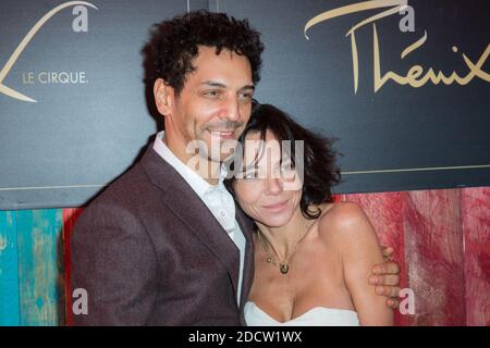 Tomer Sisley et sa femme Sandra Sisley assistante au 39e Festival mondial du Cirque de Demain, au Cirque Phenix, pelouse de Reuilly, Paris, France, le 04 fevrier 2018. Photo de Nasser Berzane/ABACAPRESS.COM Banque D'Images