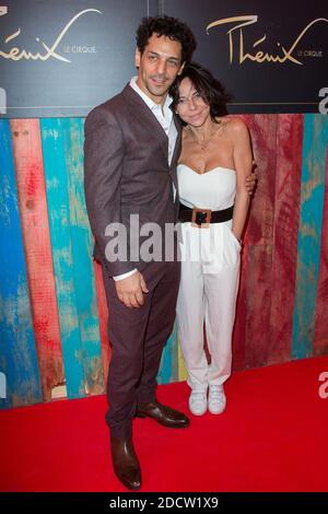 Tomer Sisley et sa femme Sandra Sisley assistante au 39e Festival mondial du Cirque de Demain, au Cirque Phenix, pelouse de Reuilly, Paris, France, le 04 fevrier 2018. Photo de Nasser Berzane/ABACAPRESS.COM Banque D'Images