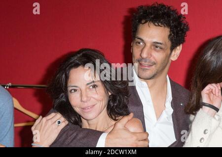Tomer Sisley et sa femme Sandra Sisley assistante au 39e Festival mondial du Cirque de Demain, au Cirque Phenix, pelouse de Reuilly, Paris, France, le 04 fevrier 2018. Photo de Nasser Berzane/ABACAPRESS.COM Banque D'Images