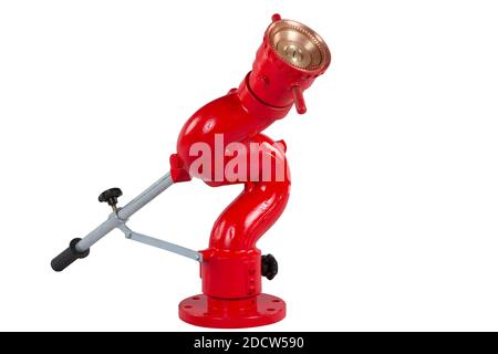 L'usine produit un grand nombre de bouches d'incendie. bouche d'incendie rouge dans l'usine. Banque D'Images