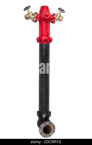 L'usine produit un grand nombre de bouches d'incendie. bouche d'incendie rouge dans l'usine. Banque D'Images