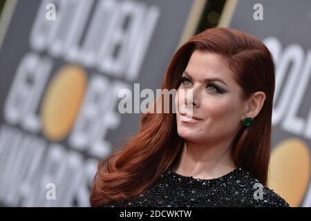 Debra Messing assiste au 75e Golden Globes Awards annuel qui s'est tenu au Beverly Hilton à Beverly Hills, à Los Angeles, CA, Etats-Unis, le 7 janvier 2018. Photo de Lionel Hahn/ABACAPRESS.COM Banque D'Images