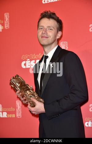 Antoine Reinartz lors de la 43e cérémonie annuelle des césarars du film, qui s'est tenue à la salle Pleyel à Paris, France, le 2 mars 2018. Photo de Berzane-Marechal-Wyters/ABACAPRESS.COM Banque D'Images