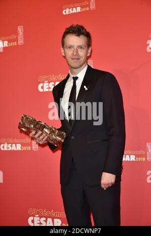 Antoine Reinartz lors de la 43e cérémonie annuelle des césarars du film, qui s'est tenue à la salle Pleyel à Paris, France, le 2 mars 2018. Photo de Berzane-Marechal-Wyters/ABACAPRESS.COM Banque D'Images