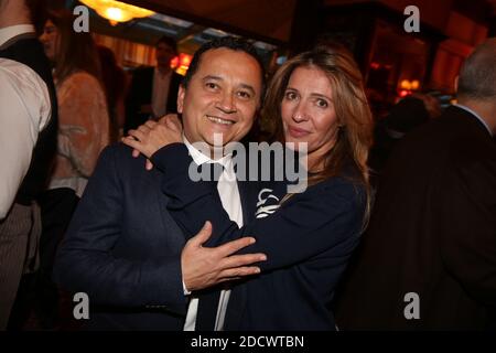 Yuri Buenaventura et son épouse Carole Chretiennot assistent au 11e Prix de la Closerie des Lilas Literary Awards qui s'est tenu à la Closerie des Lilas à Paris, France, le 11 avril 2018. Photo de Jerome Domine/ABACAPRESS.COM Banque D'Images