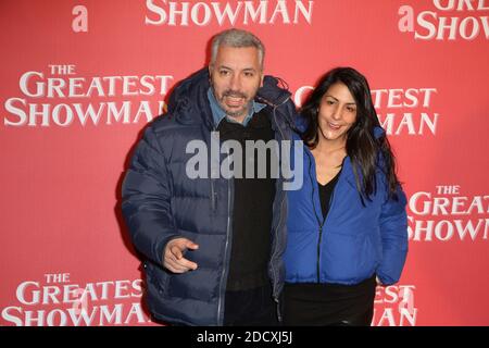 Atmen Keif et Cindy Geney assistent à la première de Paris « le plus grand showman » au cinéma Gaumont Opera Capucines à Paris, France, le 17 janvier 2018. Photo de Jerome Domine/ABACAPRESS.COM Banque D'Images