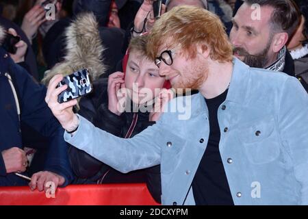 Ed Sheeran participe à la première de l'auteur-compositeur lors du 68e Festival international du film de Berlin (Berlinale) à Berlin, en Allemagne, le 23 février 2018. Photo d'Aurore Marechal/ABACAPRESS.COM Banque D'Images