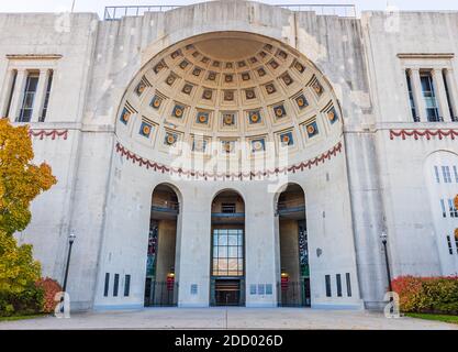 COLUMBUS, OH, États-Unis - 7 NOVEMBRE : Ohio Stadium (« The Shoe ») le 7 novembre 2020 à l'université d'État de l'Ohio à Columbus, Ohio. Banque D'Images