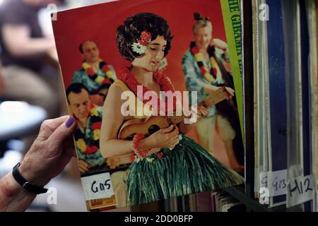 Grande-Bretagne / Angleterre /record bibliothèque de vinyles . Couvrir ukulele hawaï. Banque D'Images
