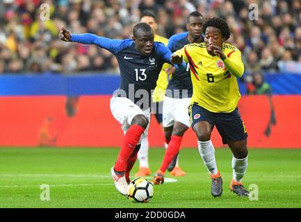 Le 23 mars 2018, n'Golo Kante s'affronte en France contre le match de football amical de la Colombie au stade de France à Saint-Denis, en banlieue de Paris, en France. La Colombie a gagné 3-2.. Photo par Christian Liewig Abacapress.com Banque D'Images