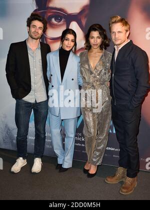 Yannick Renier, Leila Bekhti, Zita Hanrot, Jeremie Renier assistent à la première de carnivores a Paris, France, le 26 mars 2018. Photo d'Alban Wyters/ABACAPRESS.COM Banque D'Images