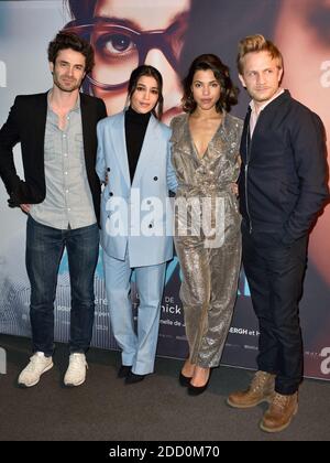 Yannick Renier, Leila Bekhti, Zita Hanrot, Jeremie Renier assistent à la première de carnivores a Paris, France, le 26 mars 2018. Photo d'Alban Wyters/ABACAPRESS.COM Banque D'Images