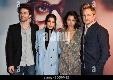 Yannick Renier, Leila Bekhti, Zita Hanrot, Jeremie Renier assistent à la première de carnivores a Paris, France, le 26 mars 2018. Photo d'Alban Wyters/ABACAPRESS.COM Banque D'Images