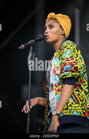 Photo de dossier d'Imany en concert au Paleo Festival à Nyon, Suisse, le 23 juillet 2017. Photo de Loona/ABACAPRESS.COM Banque D'Images