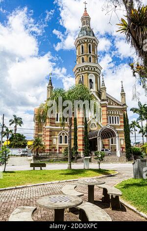 Église de Sao Joao Batista. Sao Joao Batista, Santa Catarina, Brésil. Banque D'Images