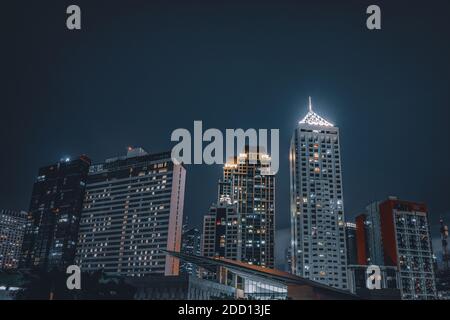 Vue panoramique du quartier des affaires de Makati Central Banque D'Images