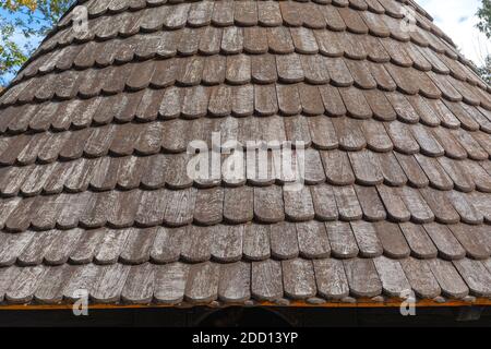 Tuiles de toit en bois au bâtiment Old Church Banque D'Images