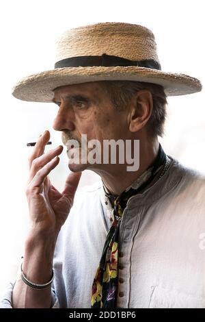 13 avril 2018, New York, New York, Etats-Unis : l'acteur Jeremy Irons (Royaume-Uni), New York, New York, 13 avril 2014. Photo © Beowulf Sheehan (Credit image: © Beowulf Sheehan/ZUMA Wire) Banque D'Images