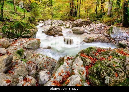 Le Seisenbergklamm est une gorge de 600 m de long près de Weissbach, en Autriche Banque D'Images