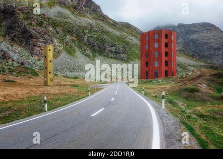 Col Julier, haute-Engadine, Grisons, Suisse, Europe Banque D'Images