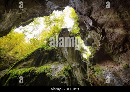 Le Seisenbergklamm est une gorge de 600 m de long près de Weißbach, en Autriche Banque D'Images