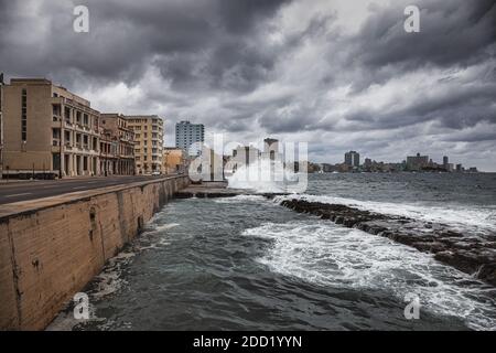 Tempête sur La Havane, capitale de Cuba Banque D'Images