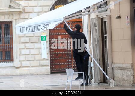 Malaga, Espagne. 23 novembre 2020: 23 novembre 2020 (Malaga) les restaurants et les bars sont tenus de fermer à 18:00 comme mesure préventive contre le Covid 19 ou coronavirus crédit: Lorenzo Carnero/ZUMA Wire/Alamy Live News Banque D'Images