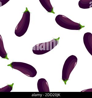 Illustration sur le thème de l'aubergine à motif, aubergine végétale pour le phoque. Motif végétal composé de belle aubergine, beaucoup d'aubergine. Co. Simple Illustration de Vecteur